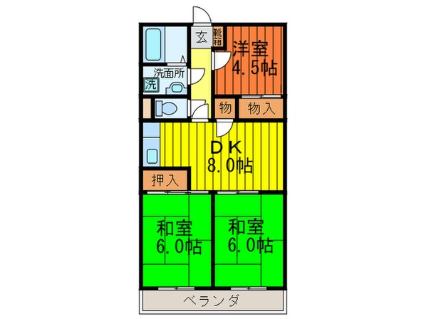 マンション備前 Ａ棟の物件間取画像